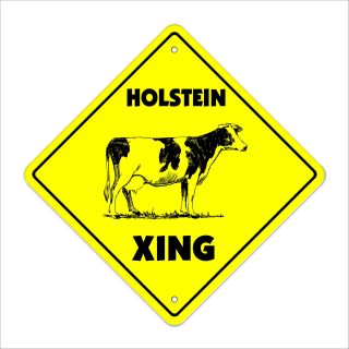 Holstein Crossing Sign Zone Xing 12 " Tall Cow Food Feed Hay Fence Barn