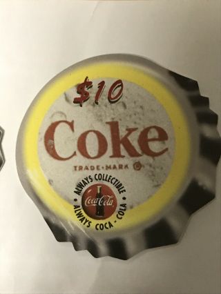2 Coca Cola Bottle Cap Phone Cards R A R E.