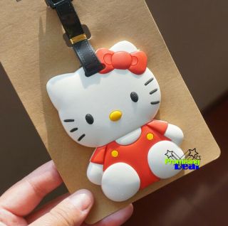 Cute Hello Kitty Silicone Luggage Tags Id Card Holder