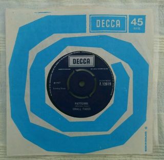 Small Faces - Patterns / E Too D - Uk Decca Cat.  F 12619 7 " Single - Rare Mod