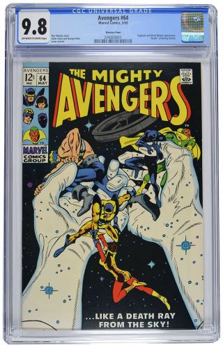 Avengers 64 Cgc 9.  8 Ow/w Pages Western Penn Pedigree Highest Graded Flawless