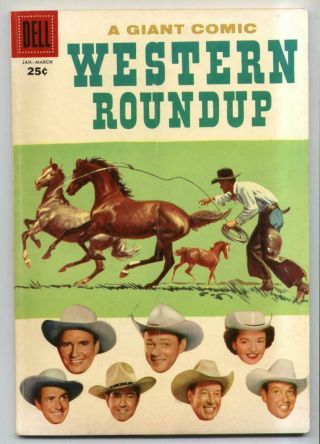 Dell Giant Western Roundup 17 (roy Rogers) Silver Agr Fn,  {randy 