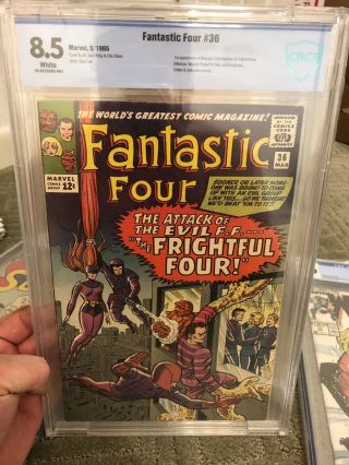 Fantastic Four 36 (mar 1965,  Marvel) Cbcs 8.  5,  First Medusa,  Possible 9.  0