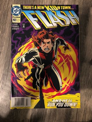 Dc The Flash 92 1st Appearance Of Impulse Newsstand Edition