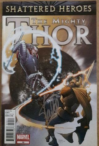 Stan Lee Autographed The Mighty Thor 10 Shattered Heroes Marvel Comic Book