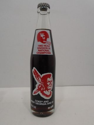 1983 Coca Cola Coke Bottle Ncaa Div Iii Football West Georgia National Champions