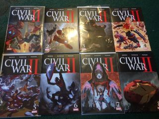 Civil War Ii (2) 1 - 8 All 1st Prints - Marvel Comics (2016)