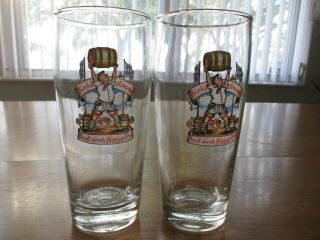 Set Of Two German Beer Glasses - - 0.  5l - L