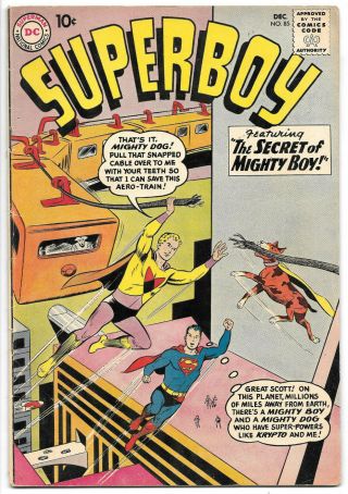 Superboy 85 Fn - /fn 1961 Silver - Age Dc Comics Higher Grade Curt Swan Mighty Boy