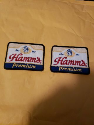 Two Hamms Beer Patches 3 1/4 X 2 3/4 Sew On Vintage.