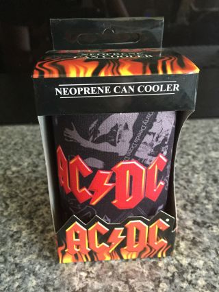 Bnib Official Ac/dc Merchandise Logo And Pictures Stubby Can Holder