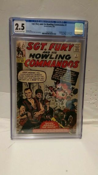 Sgt.  Fury And His Howling Commandos 1 Cgc 2.  5 Ow/w 1st Appearance Key Marvel