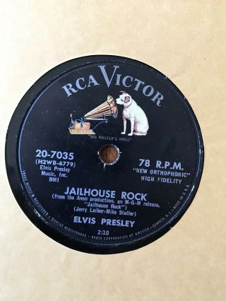 Elvis Presley Rca Victor 20 - 7035 Jailhouse Rock/treat Me 78 Rpm Record