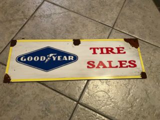 Antique Style - Porcelain Look Goodyear Dealer Sales/service Tire Sign.