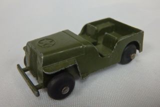 Tootsietoy 1/64 Scale Metal Toy Army Green Jeep Usa 2.  5 Inches