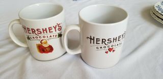 Collector Hersheys Jumbo Coffee Mugs Cups 28 Oz Santa / Red Hearts