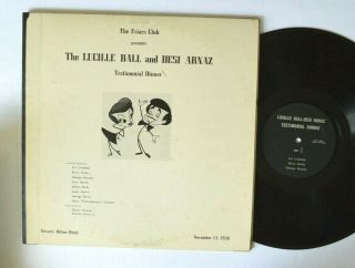 Rare Lp - Friars Club Presents The Lucille Ball And Desi Arnaz Dinner 2xlp 1958