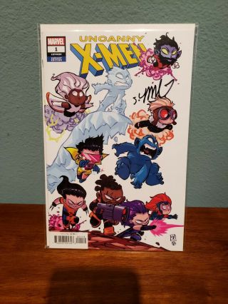 Uncanny X - Men 1 Scotty Young Variant Signed By Scotty Young