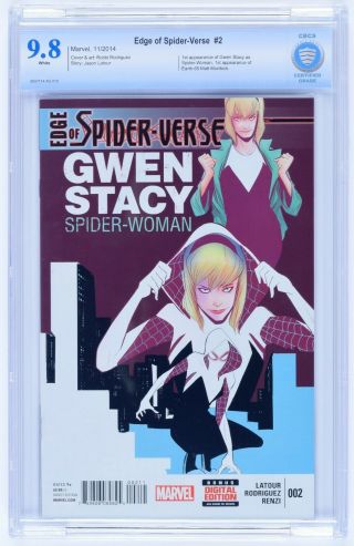 Edge Of Spider - Verse 2 Cbcs 9.  8 White Pages Not Cgc 1st Spider - Gwen Stacy