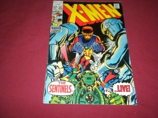 X - Men 57 Marvel 1969 Silver Age 5.  5/fn - Comic Neal Adams Sentinels