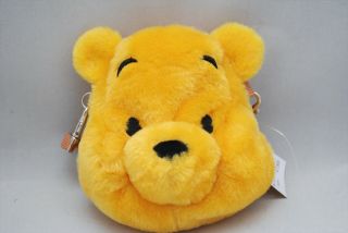 Tokyo Disney Resort Limited Winnie The Pooh Face Plush Pass Case Coin Bag F/s