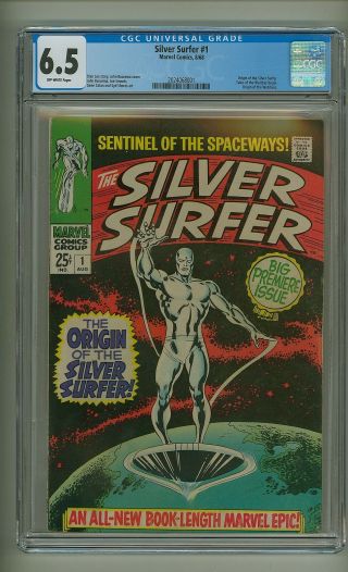 Silver Surfer 1 (cgc 6.  5) O/w Pgs; Origin Surfer And Watchers; 1968 (c 23616)