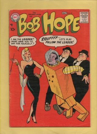 The Adventures Of Bob Hope 50 Robot Cover April - May 1958,  Dc,  1950 Series Vg,