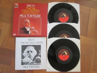 1983 German Nm,  3lp Emi Sls 1077723 Digital Stereo Bach The Six Cello Suites Tor