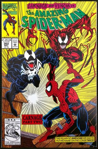 The Spider - Man 362 & 363 2nd Full Carnage.  Plus Venom Marvel 1992 2