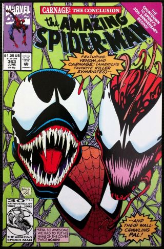 The Spider - Man 362 & 363 2nd Full Carnage.  Plus Venom Marvel 1992 4