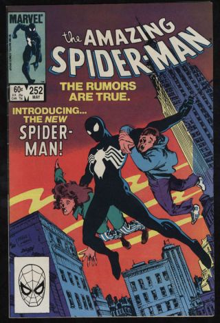 Spider - Man 252 Fn/vf Ow Pgs 1st Appearance Black Suit Costume