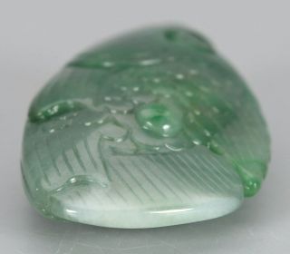 Chinese Exquisite Handmade fish Carving jadeite jade Pendant 3