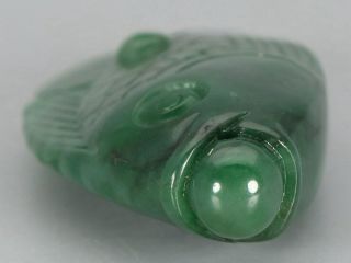 Chinese Exquisite Handmade fish Carving jadeite jade Pendant 5