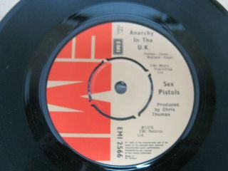 Vinyl Record 7” Sex Pistols Anarchy In The Uk (u) 196