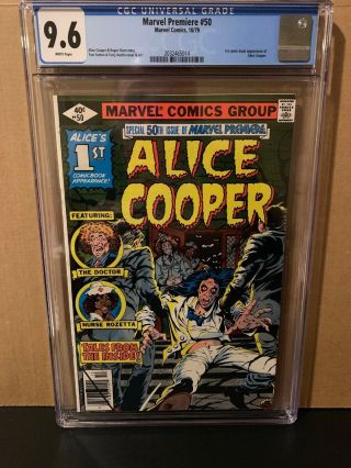 Marvel Premiere 50 Cgc 9.  6 1st Alice Cooper 1979 White Pages