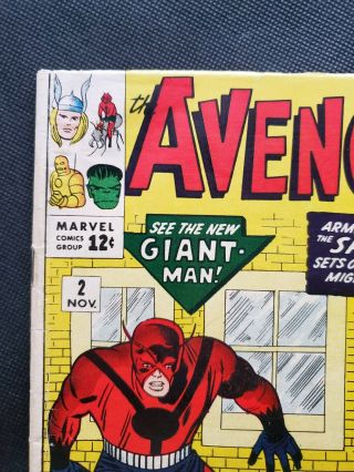 Avengers 2 Higher Grade F/VF Early Silver Age Key 5