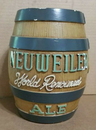 Neuweiler Beer & Ale,  Allentown,  Pa. ,  Chalkware Beer Barrel,  1950 