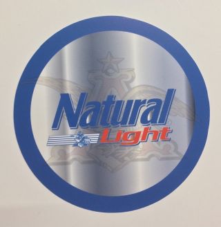 Natural Light Beer 7 " Round Metal Sign