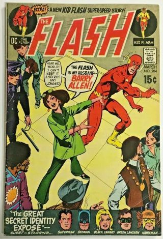 Flash 204 Fn,  1971 Dc Bronze Age Comics