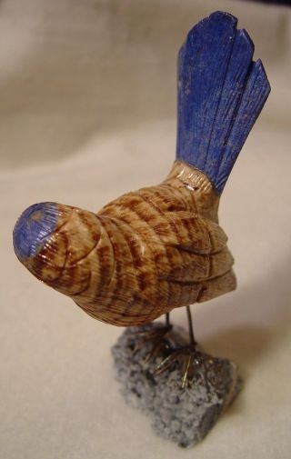 GEMSTONE BIRD SCULPTURE HAND CARVED WREN FROM PERU 18185 4