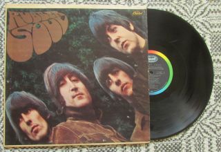 The Beatles Rubber Soul Vinyl Lp Capitol T - 2442 Mono 1st Pressing With Sleeve Vg