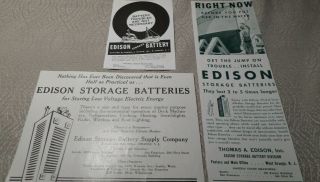 3 Edison Storage Batteries Advertisement Ad 1930 