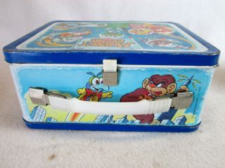 Vintage 1985 Jim Henson ' s Muppet Babies metal lunch box & Thermos set 4