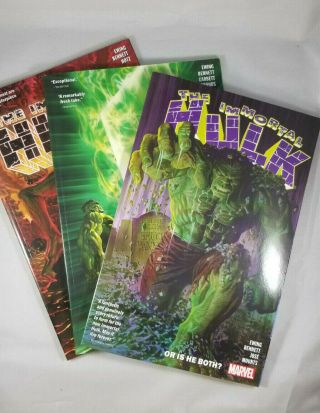 Marvel Immortal Hulk Trade Paperbacks Volumes 1,  2,  And 3 Hot Series,  Read Once