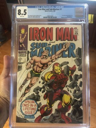 Iron Man And Sub - Mariner 1 (apr 1968,  Marvel) Cgc 8.  5