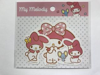 Sanrio My Melody Pink Bunny 3pc Die - Cut Sticker Set Decal Anime