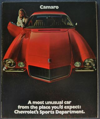 1970 Chevrolet Camaro Brochure Rs Ss Z28 70 Not A Reprint