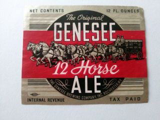 1940s - Irtp - 12 Horse Ale - 12oz - The Genesee Brg Co - Rochester,  Ny A701