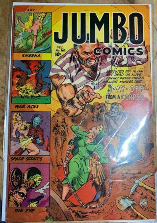 Jumbo Comics 165 Vf Sheena,  Matt Baker,  Jack Kamen,  Fiction House Comics 1952