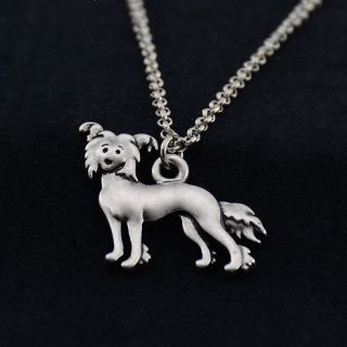 Cartoon Chinese Crested Pendant Necklace Animal Rescue Donation
